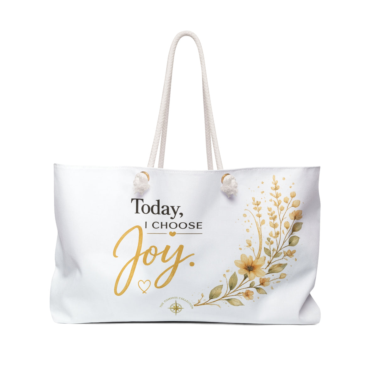 Today, I Choose Joy faith-inspired floral oversized tote bag by The Compass Collection