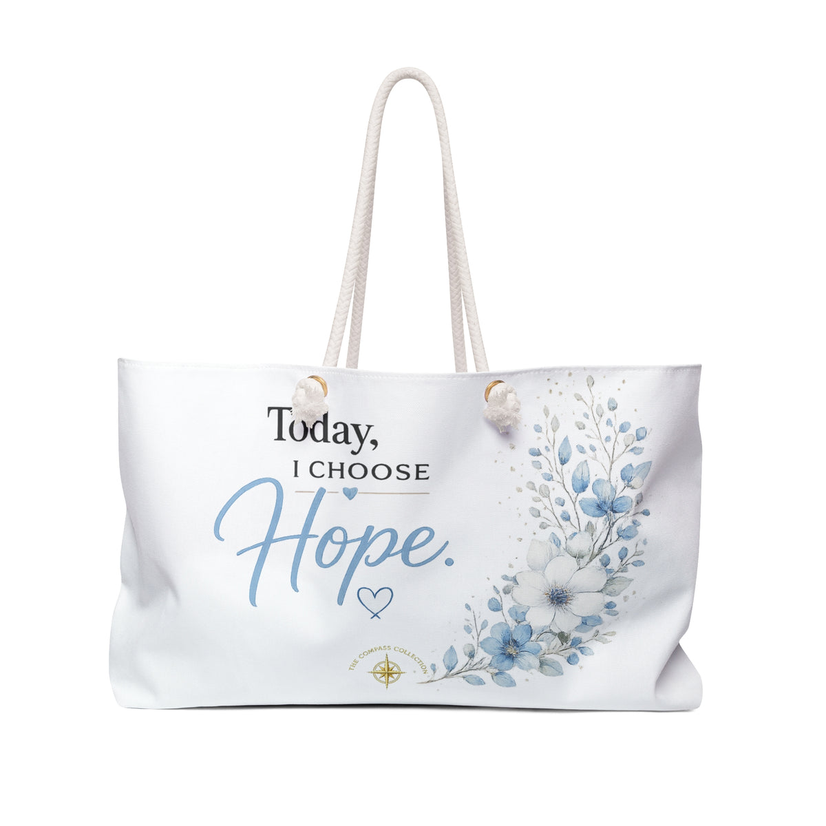Today, I Choose Hope faith-inspired floral oversized tote bag by The Compass Collection